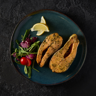 Стейки из форели в базиликовом маринаде (вес 350 - 550 гр.)